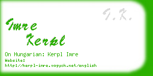 imre kerpl business card